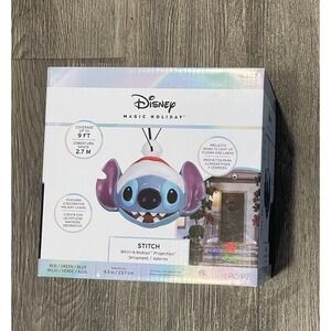 Disney Magic Holiday Lilo &‎ Stitch Whirl-a-Motion Hanging Projection Ornament
